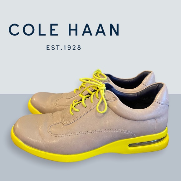 Cole Haan Other - Cole Haan Air Conner Grey Neon Oxford Sneakers 10